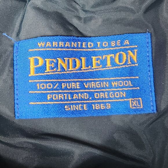 Vtg Pendleton‎ Shirt Mens XL 100% Wool Button Down Green Plaid Heritage Outdoors - Picture 9 of 11